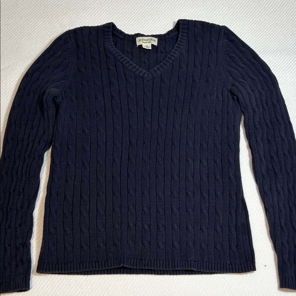 Blue V-Neck Sweater